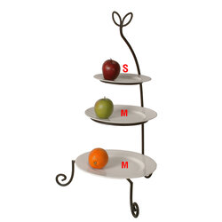 ชั้นวางผลไม้ 3 ชั้น 3 ขาตั้ง (เฉพาะขาตั้ง) 1619-FF002