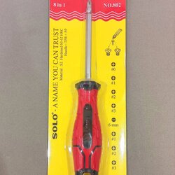 ไขควงสลับ 4" 8อิน1 #802 Solo