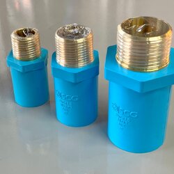 ข้อต่อตรง เกลียวนอกทองเหลือง ตราช้าง SCG