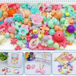 ขายส่ง (ครึ่งโล ประมาณ 1000ชิ้น) ลูกปัด ลูกปัดพาสเทล คละไซส์/คละสี/คละลาย Mix