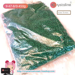 Pony bead - Green col. (size 3 mm,450g/pack)