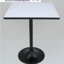 โต๊ะอาหาร ขาแชมเปญพ่นสีดำ/ขาว ET-18