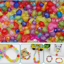 ขายส่ง(100 กรัม ประมาณ 200ชิ้น) ลูกปัดสอดไส้ คละแบบ คละลาย คละไซส์
