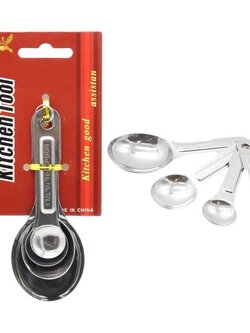 ช้อนตวงเหล็ก1*4 PCS.