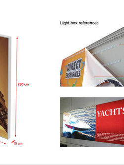 Slim Light Box FABRIC JAHIT SILICON หนา 8 CM พิมพ์ผ้า 3P