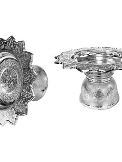 พานโตก *18 CM สีเงิน*