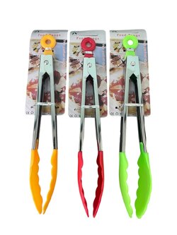 คีบอาหาร ปลายพลาสติก 3 สี