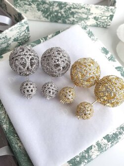 ต่างหูดิออ เพชร ต่างหู Dior tribales Earrings ต่างหู Hiend