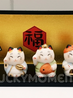 แมวกวักนำโชค (maneki neko) 7 เซียน นำเข้าจากญี่ปุ่น ขนาดสูง 3 ซม.