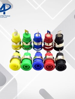 บานานาแจ็ค ติดแท่น (Banana Socket) (ดำ)