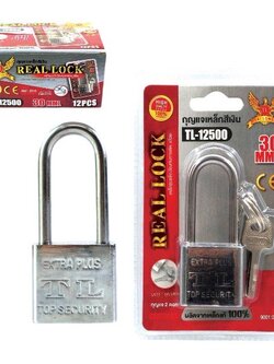 กุญแจ 30 MML. กุญแจคล้องเดี่ยว คอยาว สีน้ำเงิน