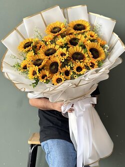 ช่อดอกไม้ ทานตะวัน (ดอกไม้ประดิษฐ์)