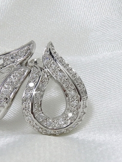 ต่างหูเพชร CZ เกรดพรีเมี่ยม หรูหราสำหรับใส่ไปงานเลี้ยง งานแต่งงาน ราคาลดพิเศษสุด ชิ้นงานปราณีต