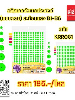 สติกเกอร์อเนกประสงค์ (แบบกลม) สะท้อนแสง B1-B6