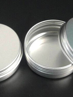 ตลับอลูมิเนียม สีเงิน(เกลียว)