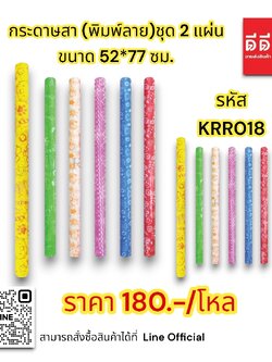 กระดาษสา (พิมพ์ลาย) ชุด 2 แผ่น ขนาด 52*77 ซม.