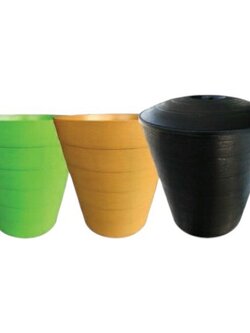 ถังลายไม้ 29*29*31 CM แบบสี