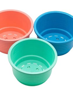 กระถางต้นไม้ No.2 แบบกลม *คละสี*