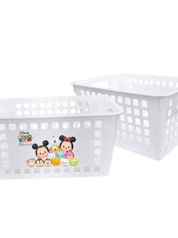 ตะกร้าเหลี่ยม B2 สีขาว (คละลาย) 24.5*17*12.5cm.