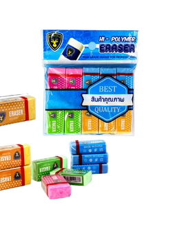 ยางลบสี 10 ชิ้น ต่อ 1 แพ็ค