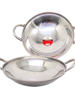 กระทะแสตนเลส 22 ซม. 2 หู