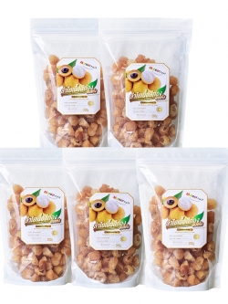 ลำไยอบแห้งเนื้อสีทอง(ไม่ใส่น้ำตาล) มีสารต้านอนุมูลอิสระ เพื่อสุขภาพ ผลไม้อบแห้ง (แพ็ค 5 ถุง)