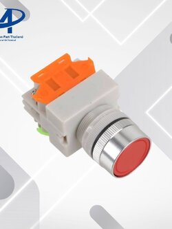 สวิตซ์ กดติด/ปล่อยดับ มีไฟโชว์(แดง) LAY37-11DN(PBCY090) 220V