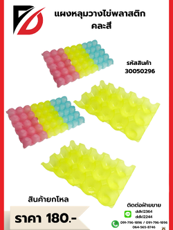 แผงหลุมวางไข่ พลาสติก คละสี
