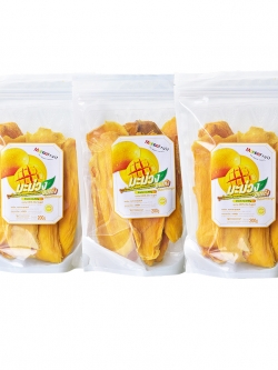 มะม่วงอบแห้ง(ไม่ใส่น้ำตาล) เปรี้ยวหวาน กลมกล่อม ผลไม้อบแห้ง น้ำหนัก 200 กรัม(แพ็ค 3 ถุง)