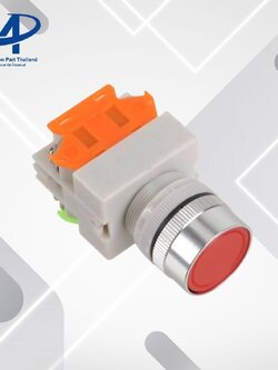 สวิตซ์ กดติด/กดดับ (ล็อค) มีไฟโชว์(แดง) LAY37-11DN(PBCY090) 220V