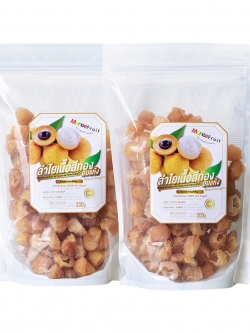 ลำไยอบแห้งเนื้อสีทอง(ไม่ใส่น้ำตาล) อร่อยนุ่ม ชุ่มลิ้น ผลไม้อบแห้ง (แพ็ค 2 ถุง)