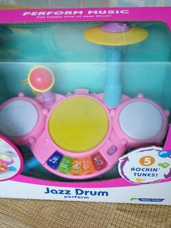 Jazz drum (5 rocking tunes) รหัส 2837A สีชมพู
