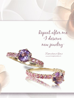 แหวนพลอยหวานๆโทนม่วง-ชมพู แหวนชูพลอยอเมทิสท์สีม่วงอ่อน แต่งบ่าข้างด้วยพิงค์ทัวร์มาลีนสีชมพู สวยหวาน เลอค่า ชิ้นงานประณีต