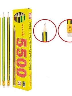 ดินสอไม้ HB กล่องสีเหลือง * 12 PCS *