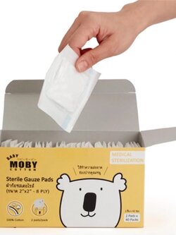 MOBY- ผ้าก๊อซสเตอริไรท์ สำหรับทำความสะอาดภายในช่องปากน้อง