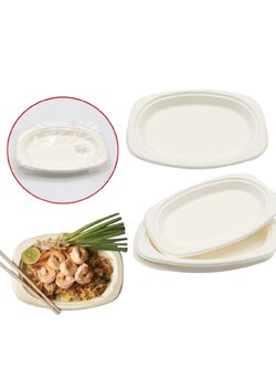 จานชานอ้อย วงรี *25*19 CM*