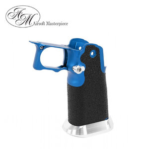 Airsoft Masterpiece Aluminum Grip for Hi-CAPA Type 6 - Infinity Grip Tape ver. (Blue)