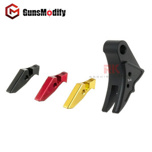 GunsModify SAI Curve Aluminum Adjustable Trigger Marui / WE G-Series (Black)