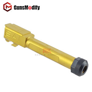 GunsModify SAI Stainless Threaded Barrel for Marui G19 (Gold)