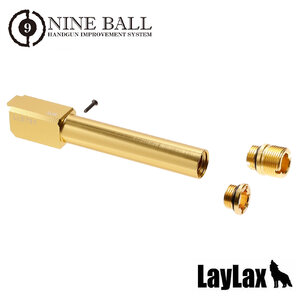 LAYLAX Nine Ball Marui G19 Non-Recoil Fixed 2WAY Outer Barrel - Gold