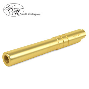 Airsoft Masterpiece .45 ACP STEEL Threaded Fix Outer Barrel for Hi-CAPA 5.1 (Gold)