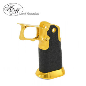 Airsoft Masterpiece Aluminum Grip for Hi-CAPA Type 6 - Infinity Grip Tape ver. (Gold)