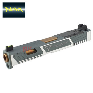 NOVA CNC Aluminum TTI G19 RMR Slide Kit for Marui G19 (Matte Silver)