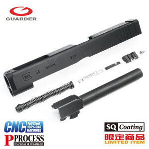 Guarder G34 CNC Steel Slide & Barrel Kit for Marui G17 (Standard Ver. Black)