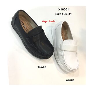 OXXO รองเท้าเพื่อสุขภาพ รองเท้าพยาบาล รองเท้าหนัง pu คุณภาพใกล้เคียงหนังแท้ สวมใส่สบายรูปทรงกว้าง X10001