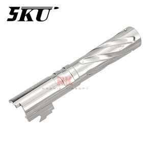 5KU Tornado Stainless Steel Threaded Outer Barrel for Marui Hi-CAPA 4.3 (Silver)