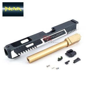 NOVA CNC Aluminum TTI Style G34 Slide Set for Marui G17 / G34 (Shiny Two Tone)
