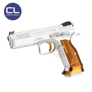 CL Project Custom KJ CZ Shadow 2 Single Action GBB (CNC Version) - Silver & Orange Limited Edition