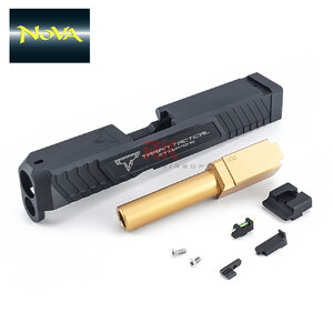 NOVA CNC Aluminum TTI Style G26 Slide Set for Marui G26 (Shiny Black)