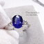 แหวนไพลินแท้ พลอยทรงไข่ขนาด 9x7 mm. สีน้ำเงินเข้ม สวยงามมากก ขนาดกำลังดี ใส่ติดนิ้วได้ตลอด ตัวเรือนเงินแท้ silver925 ชิ้นงานประณีต